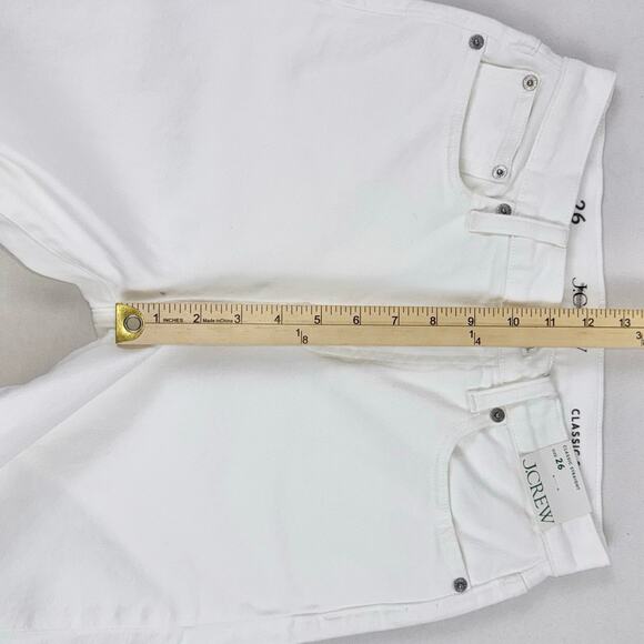 J Crew Women's Classic Straight Leg Jean Size 26 White - Picture 15 of 16